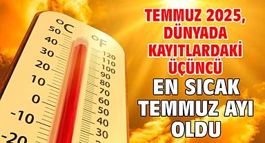 Temmuz 2025, dünyada kayıtlardaki üçüncü en sıcak temmuz ayı oldu