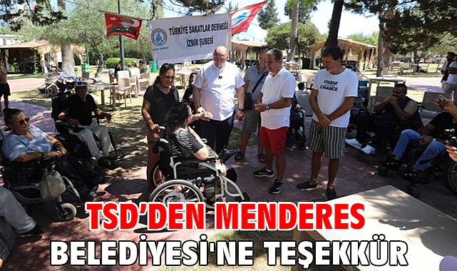 TSD'den Menderes Belediyesi'ne Teşekkür