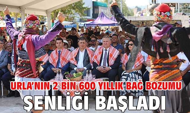 Urla’nın 2 bin 600 yıllık Bağ Bozumu Şenliği başladı