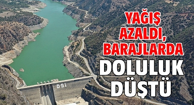 Yağış azaldı, barajlarda doluluk düştü