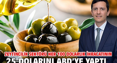 Zeytincilik sektörü her 100 dolarlık ihracatının 25 dolarını ABD’ye yaptı