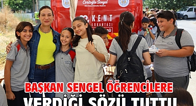 Başkan Sengel öğrencilere verdiği sözü tuttu