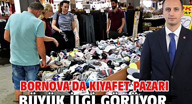 Bornova’da Kıyafet Pazarı büyük ilgi görüyor