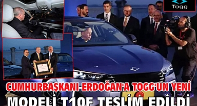 Cumhurbaşkanı Erdoğan'a TOGG'un yeni modeli T10F teslim edildi