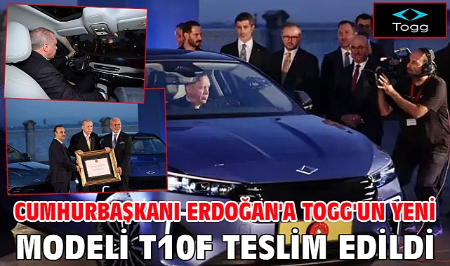 Cumhurbaşkanı Erdoğan'a TOGG'un yeni modeli T10F teslim edildi