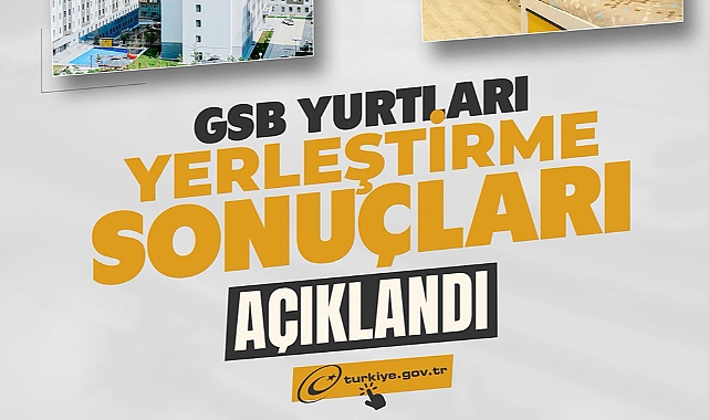 GSB yurtları yerleştirme sonuçları açıklandı