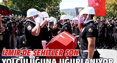 İzmir'de şehitler son yolculuğuna uğurlanıyor