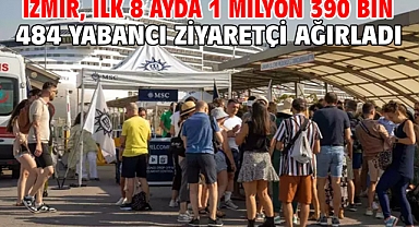 İzmir, ilk 8 ayda 1 milyon 390 bin 484 yabancı ziyaretçi ağırladı