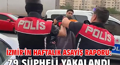 İzmir'in haftalık asayiş raporu: 76 şüpheli yakalandı