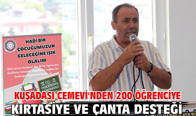 Kuşadası Cemevi'nden 200 Öğrenciye Kırtasiye ve Çanta Desteği