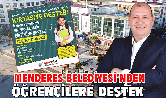 Menderes Belediyesi’nden Öğrencilere Destek
