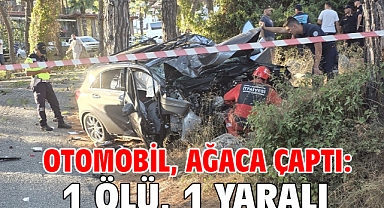 Otomobil, ağaca çaptı: 1 ölü, 1 yaralı