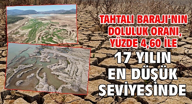 Tahtalı Barajı’nın doluluk oranı, yüzde 4,60 ile 17 yılın en düşük seviyesinde