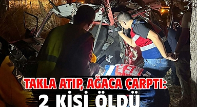 Takla atıp, ağaca çarptı: 2 kişi öldü