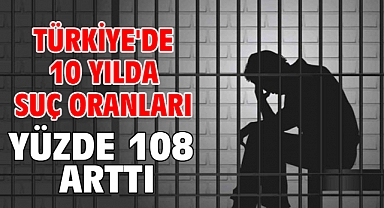 Türkiye'de 10 yılda suç oranları yüzde 108 arttı!