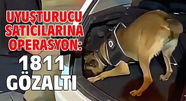 Uyuşturucu satıcılarına operasyon: 1811 gözaltı