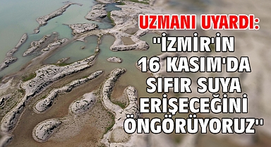 Uzmanı uyardı: ''İzmir'in 16 Kasım'da sıfır suya erişeceğini öngörüyoruz''