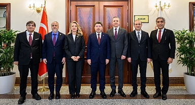 Bakan Tunç, TBB Başkanı Sağkan'ı kabul etti