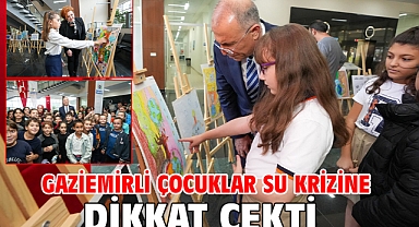 Gaziemirli çocuklar su krizine dikkat çekti