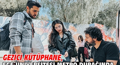 Gezici Kütüphane, Ege Üniversitesi Metro durağında