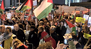 İsrail Başkonsolosluğu önünde protesto yapıldı