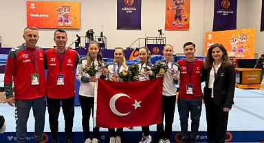Trampolin Cimnastik Kadın Milli Takımı’ndan Azerbaycan’da tarihi madalya