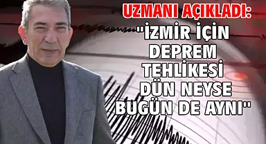 Uzmanı açıkladı: ''İzmir için deprem tehlikesi dün neyse bugün de aynı''