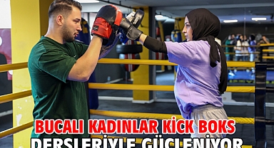 Bucalı kadınlar kick boks dersleriyle güçleniyor