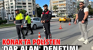 Konak'ta polisten 'dar alan' denetimi
