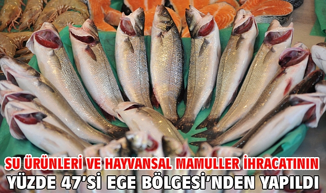 Su ürünleri ve hayvansal mamuller ihracatının yüzde 47’si Ege Bölgesi’nden yapıldı
