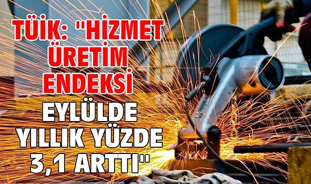 TÜİK: ''Hizmet üretim endeksi eylülde yıllık yüzde 3,1 arttı''
