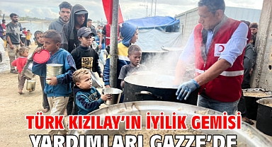 Türk Kızılay’ın İyilik Gemisi yardımları Gazze’de