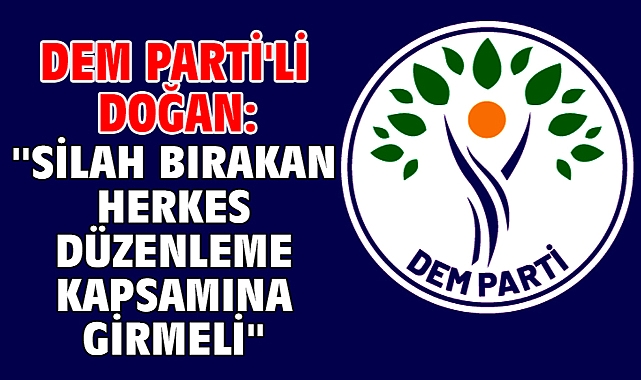 DEM Parti'li Doğan: ''Silah bırakan herkes düzenleme kapsamına girmeli''