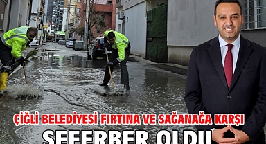 Çiğli Belediyesi Fırtına ve Sağanağa Karşı Seferber Oldu