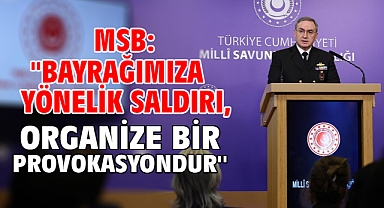 MSB: ''Bayrağımıza yönelik saldırı, organize bir provokasyondur''