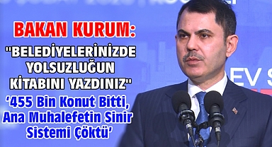 Bakan Kurum: ''Belediyelerinizde yolsuzluğun kitabını yazdınız''
