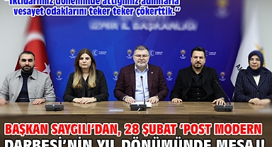 Başkan Saygılı'dan, 28 Şubat 'Post modern darbesi'nin yıl dönümünde mesaj!