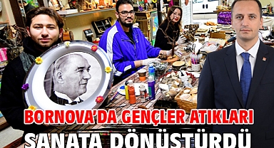 Bornova’da gençler atıkları sanata dönüştürdü