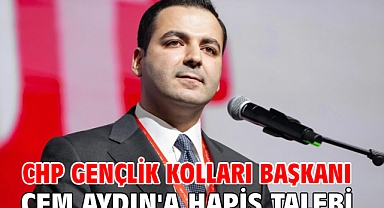 CHP Gençlik Kolları Başkanı Cem Aydın'a hapis talebi
