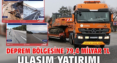Deprem bölgesine 79,4 milyar TL ulaşım yatırımı