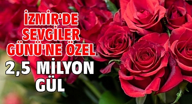 İzmir'de Sevgiler Günü'ne özel 2,5 milyon gül