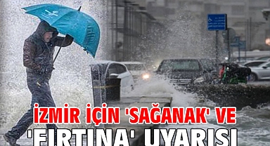 İzmir için 'sağanak' ve 'fırtına' uyarısı