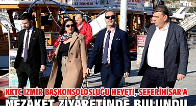 KKTC İzmir Başkonsolosluğu heyeti, Seferihisar'a nezaket ziyaretinde bulundu. 