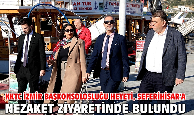 KKTC İzmir Başkonsolosluğu heyeti, Seferihisar'a nezaket ziyaretinde bulundu. 