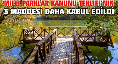 'Milli Parklar Kanunu Teklifi'nin 3 maddesi daha kabul edildi