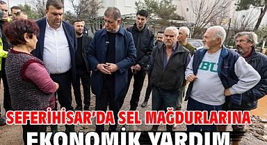 Seferihisar'da sel mağdurlarına ekonomik yardım