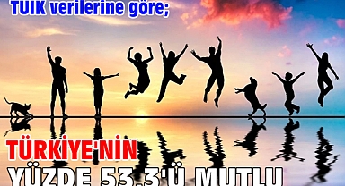 Türkiye'nin yüzde 53,3'ü mutlu