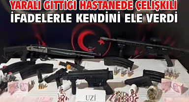 Yaralı gittiği hastanede çelişkili ifadelerle kendini ele verdi