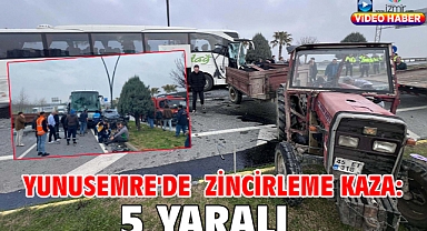 Yunusemre'de zincirleme kaza: 5 yaralı