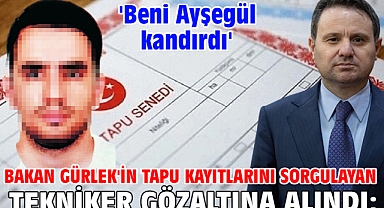Bakan Gürlek'in tapu kayıtlarını sorgulayan tekniker gözaltına alındı; 'Beni Ayşegül kandırdı' dedi